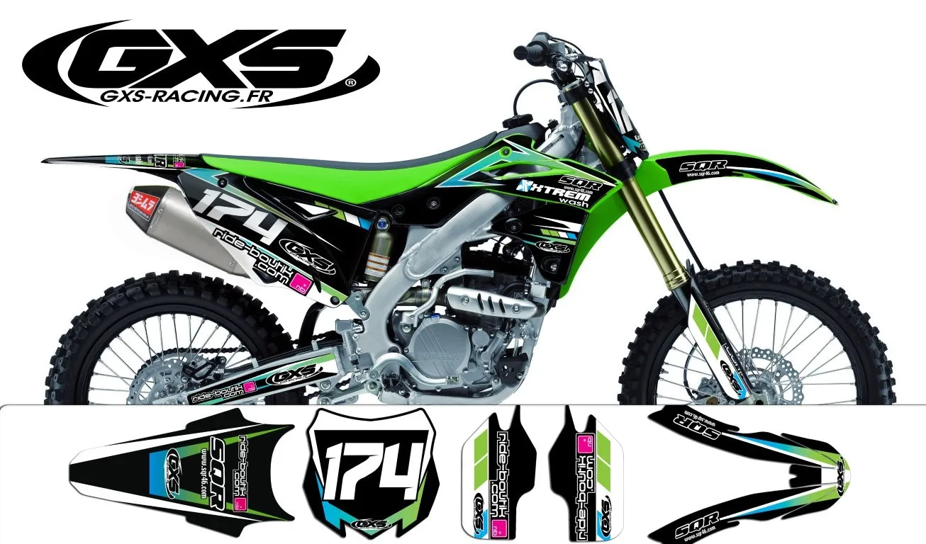 Kit déco Kawasaki 250kxf 2013 Replica