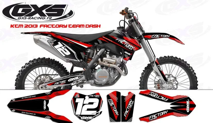 Kit déco KTM SX SX F 2013-2014 Factory Team Dash