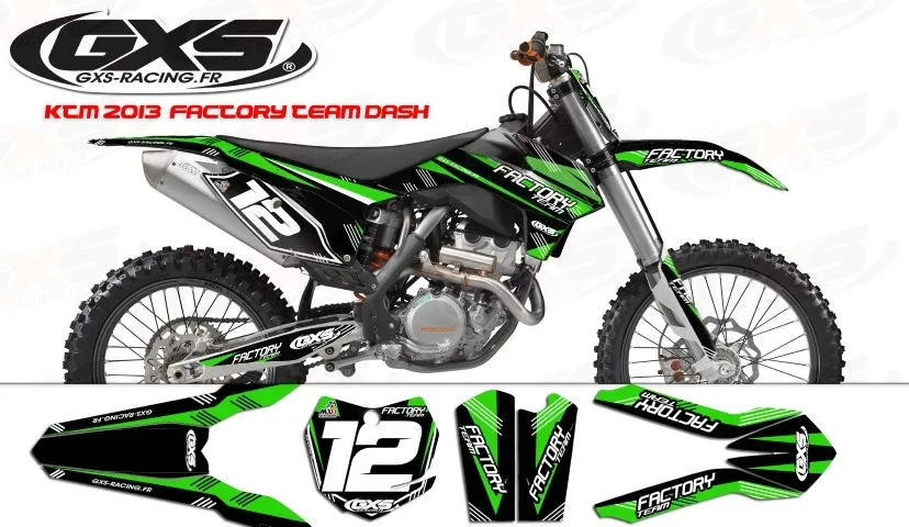 Kit déco KTM SX SX F 2013-2014 Factory Team Dash
