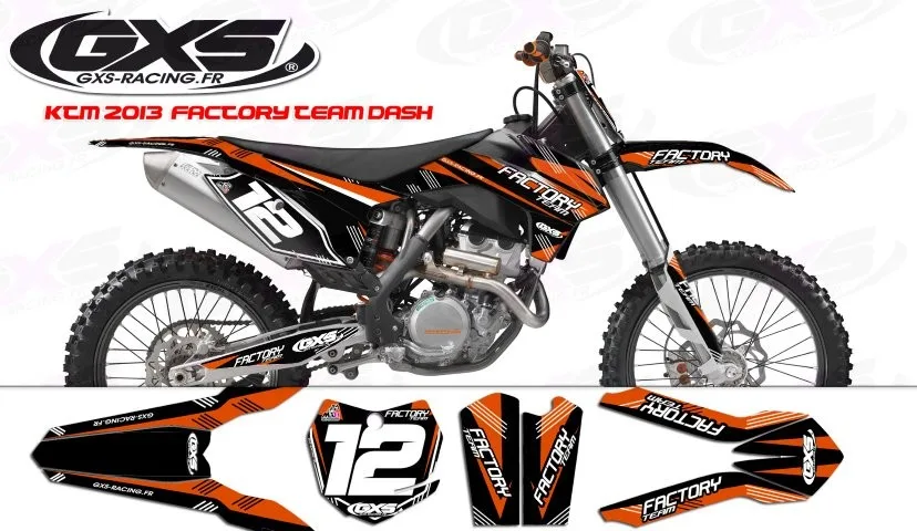 Kit déco KTM SX SX F 2013-2014 Factory Team Dash