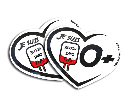 Kit déco Stickers Groupe Sanguin