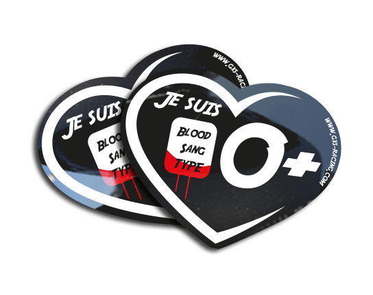 Kit déco Stickers Groupe Sanguin
