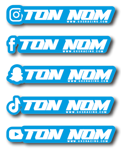 Kit déco Printed Social Media Stickers