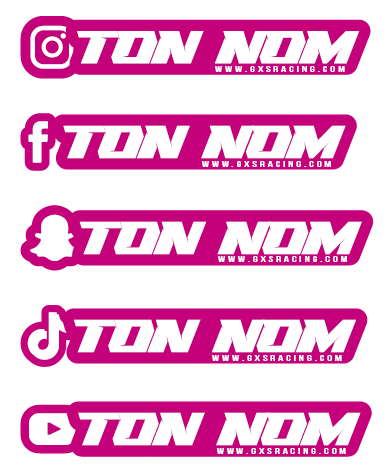 Kit déco Printed Social Media Stickers