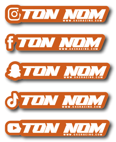 Kit déco Printed Social Media Stickers
