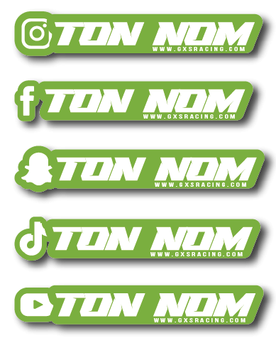 Kit déco Printed Social Media Stickers