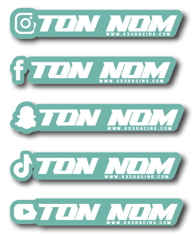 Kit déco Printed Social Media Stickers