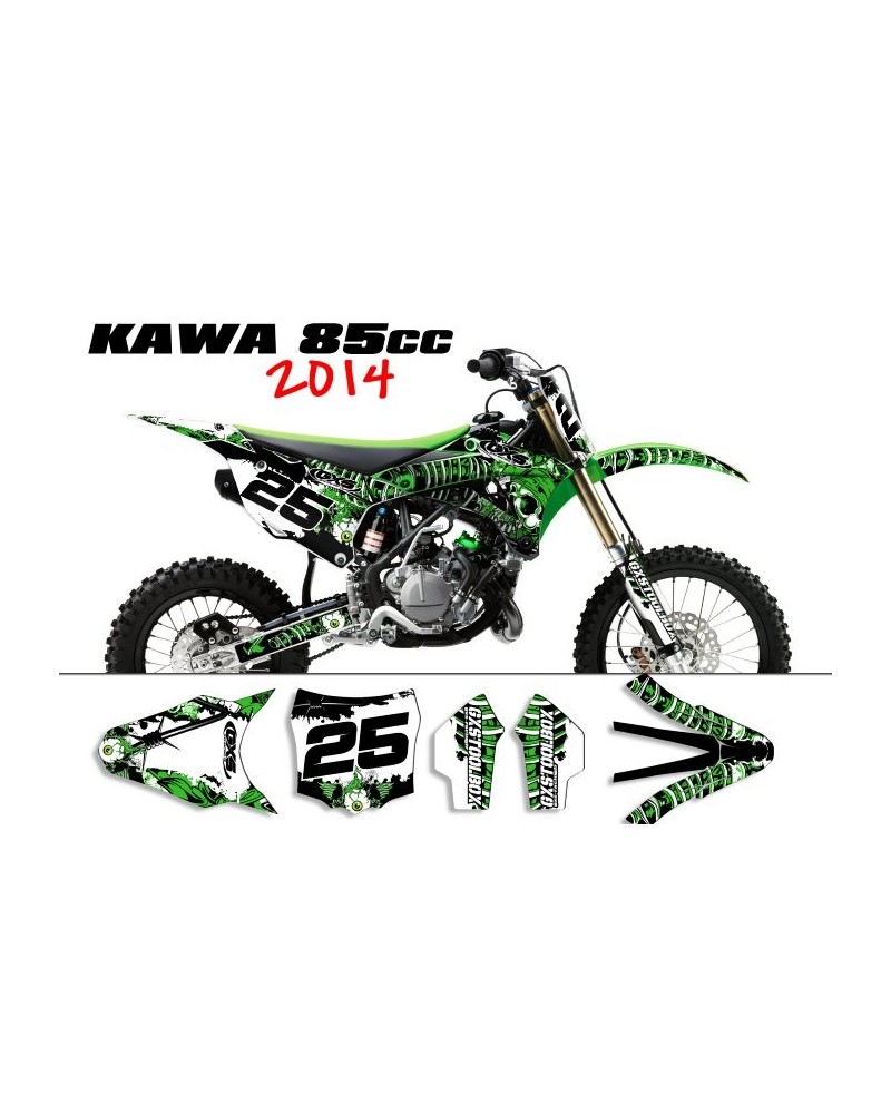 Graphic kit decal Kawasaki 85 KX 2014-2021 SURRENDER