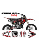 Kit déco Kawasaki 85 KX 2014 SURRENDER Kawasaki Standard Graphic Kit
