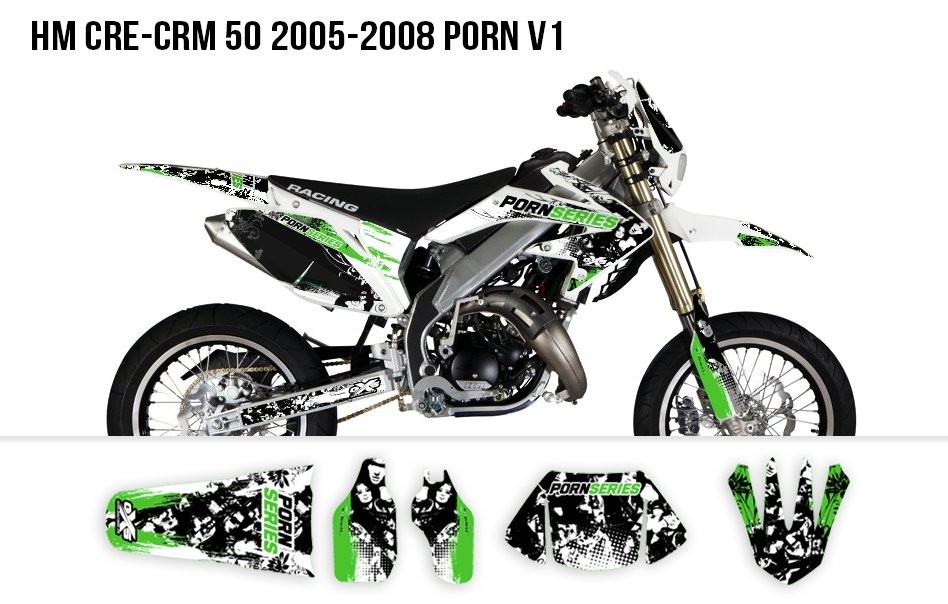 seta siguiente pulgada Kit Deco HM 50cc 2007-2012 Pornseries V1 - GXS-RACING, kit déco mot...