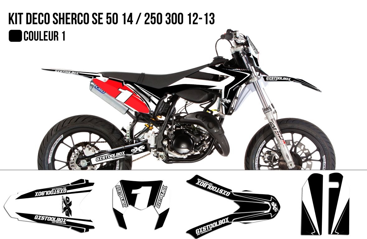 Kit Déco Sherco SE 50cc 2014 / 250 300cc 2012-2013 Model Replica Kit Déco Sherco / Hrd