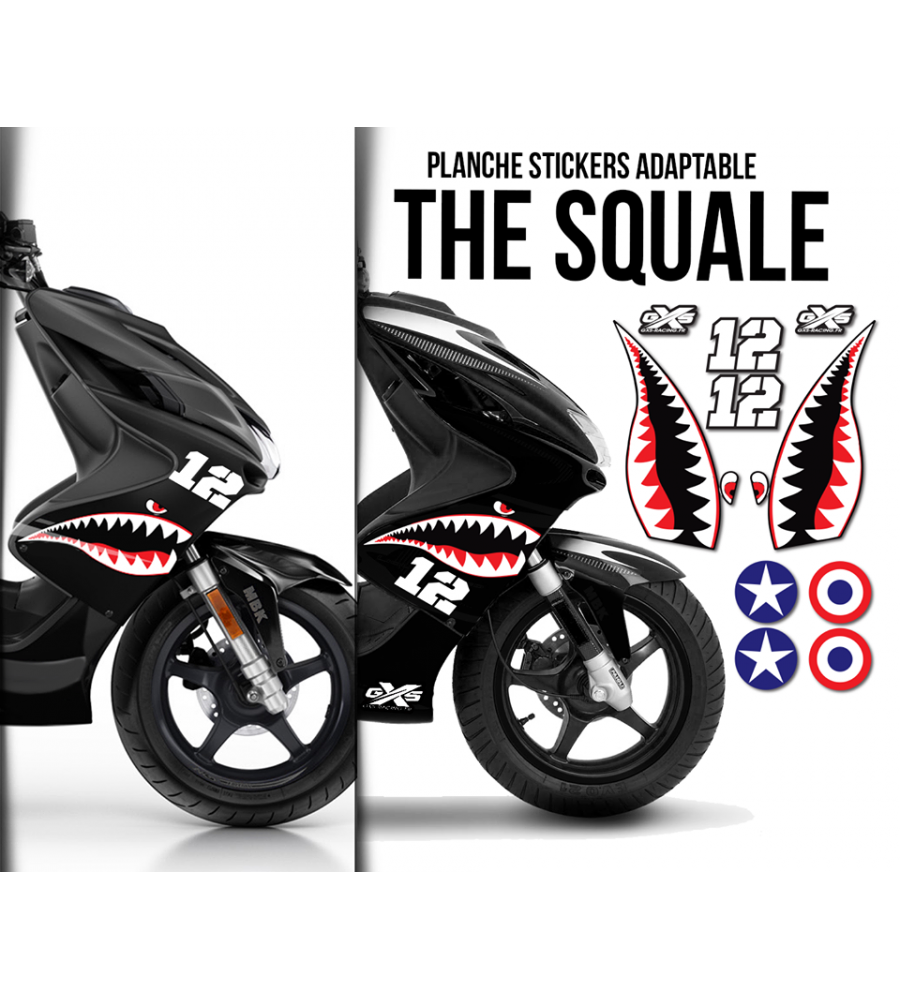 Planche Stickers Adaptable THE SQUALE / REQUIN PornSeries