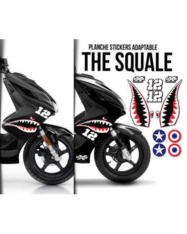 Planche Stickers Adaptable THE SQUALE / REQUIN PornSeries