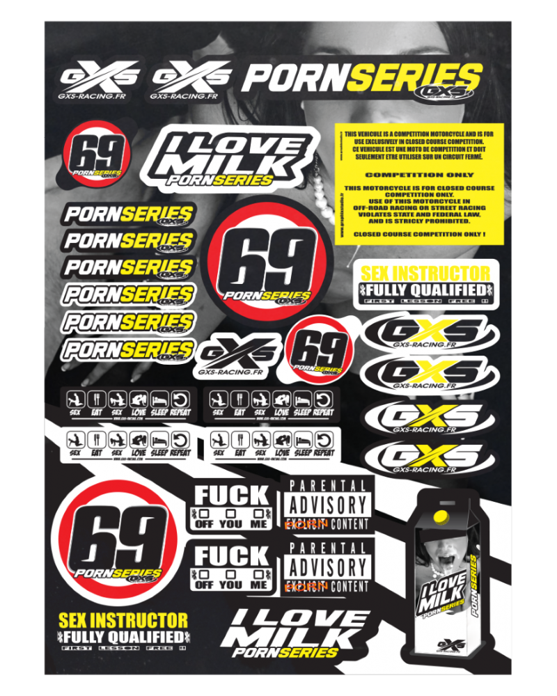 Plate A3 PORNSERIES Stickers