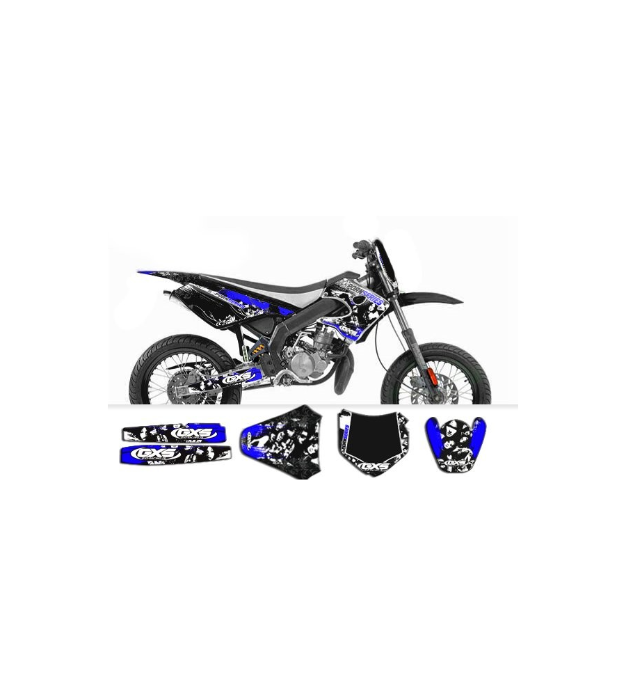 Kit Déco Derbi X-treme 03-04 PornSeries CYAN Bons Plans !