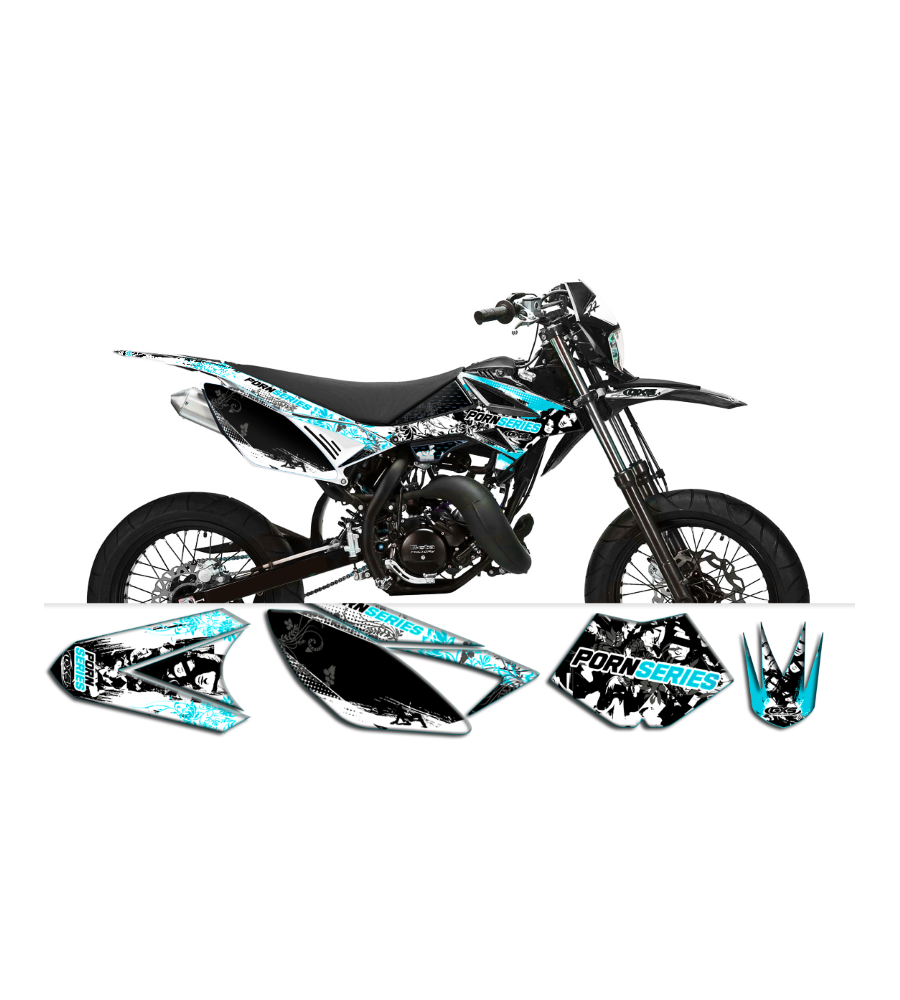 Graphic kit beta RR 50 2011-2013 Pornseries Cyan Tips !