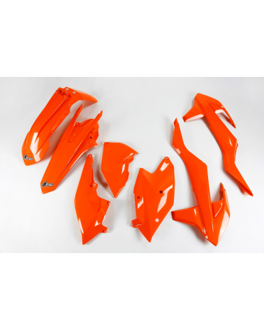 Kit Plastique Ktm EXC 125 2017 2019 Orange Fluo 2017-2019