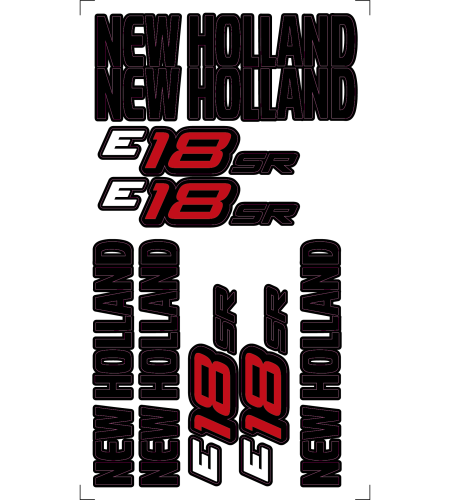 Kit stickers new holland E18SR Autres