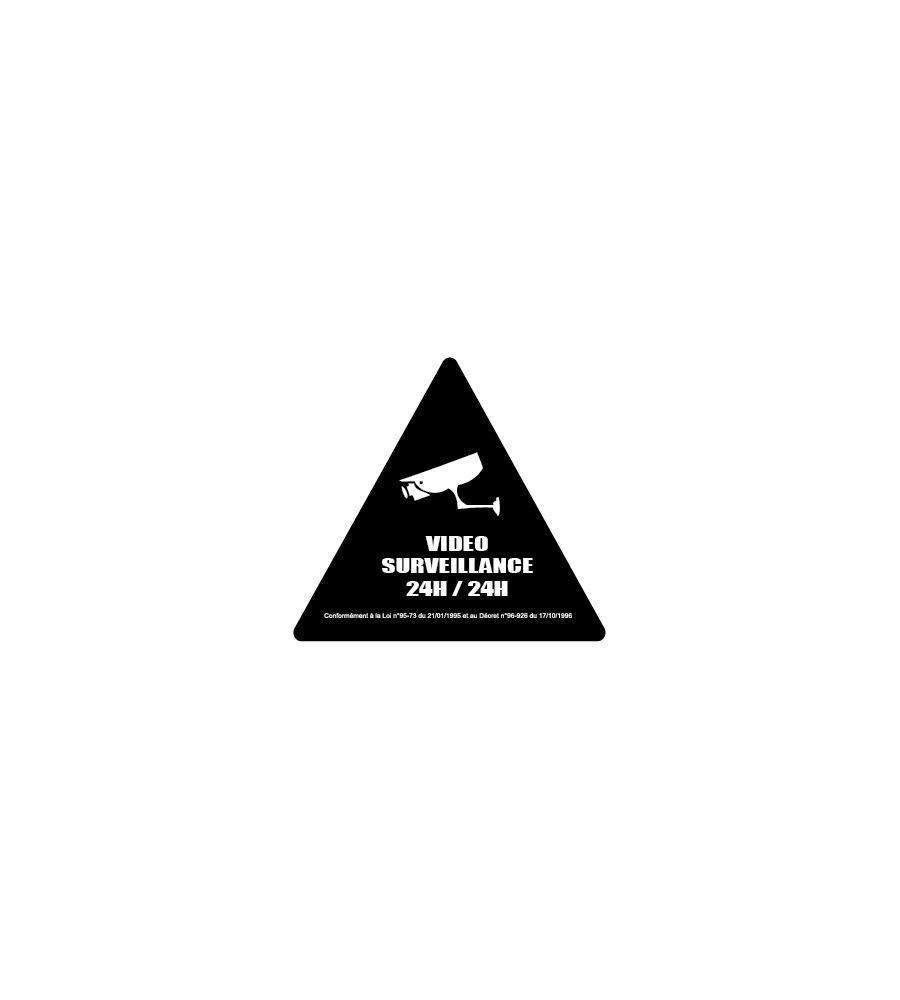 Autocollant VIDÉO SURVEILLANCE 24H / 24H Autocollant securité