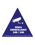 Autocollant VIDÉO SURVEILLANCE 24H / 24H Autocollant securité