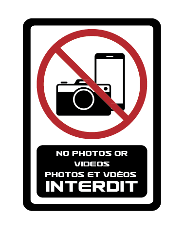 Autocollant Photos et vidéos interdit Autocollant securité