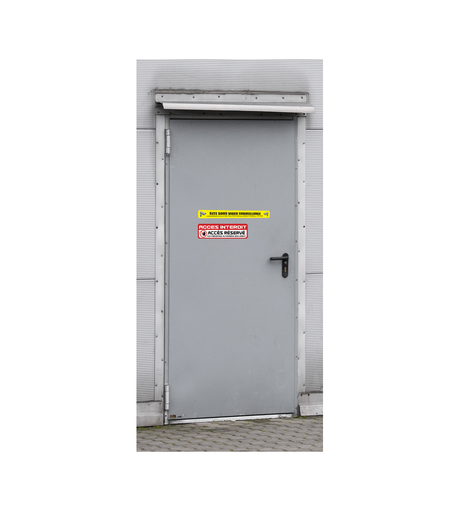 Autocollant BANDE SITE SOUS VIDEO SURVEILLANCE Autocollant securité