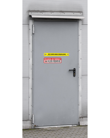 Autocollant BANDE SITE SOUS VIDEO SURVEILLANCE Autocollant securité