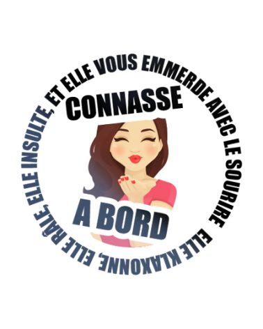 Sticker Connasse à bord Humours / PornSeries