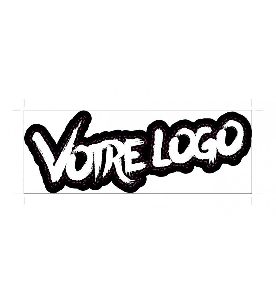 100 stickers 8x4cm + 100 OFFERTS Ton logo (impression)