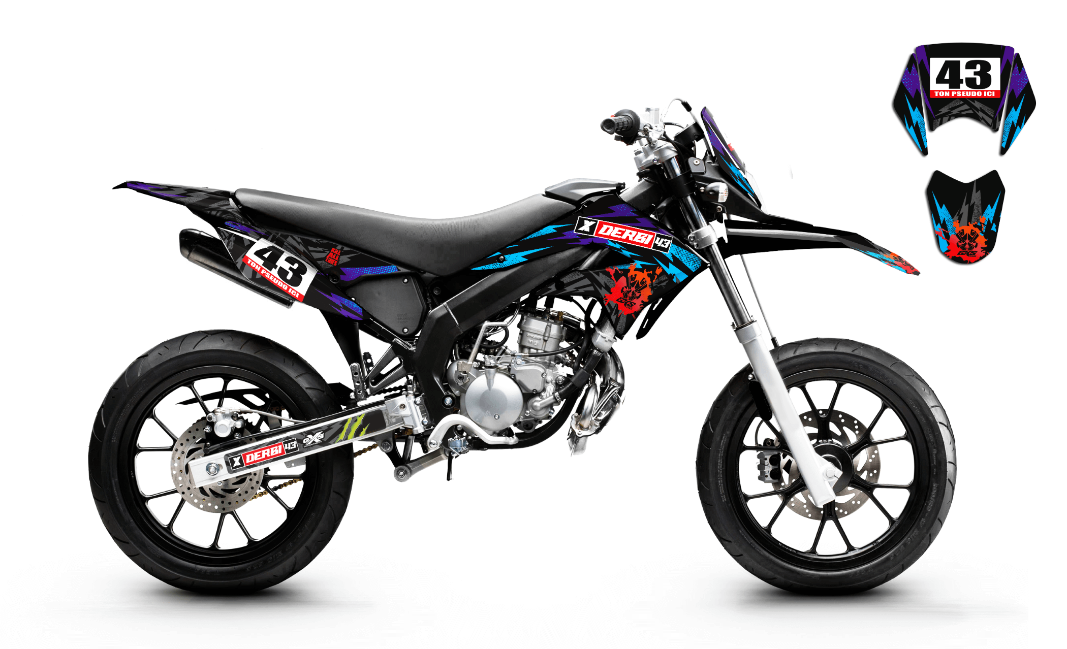 Derbi DRD X-Treme 10-18 Graphic Kit  GILERA DESIGN BLOC43 - GXS-RA...