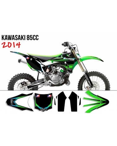 Kit déco Kawasaki 85 KX 2014 Kawasaki Standard Graphic Kit