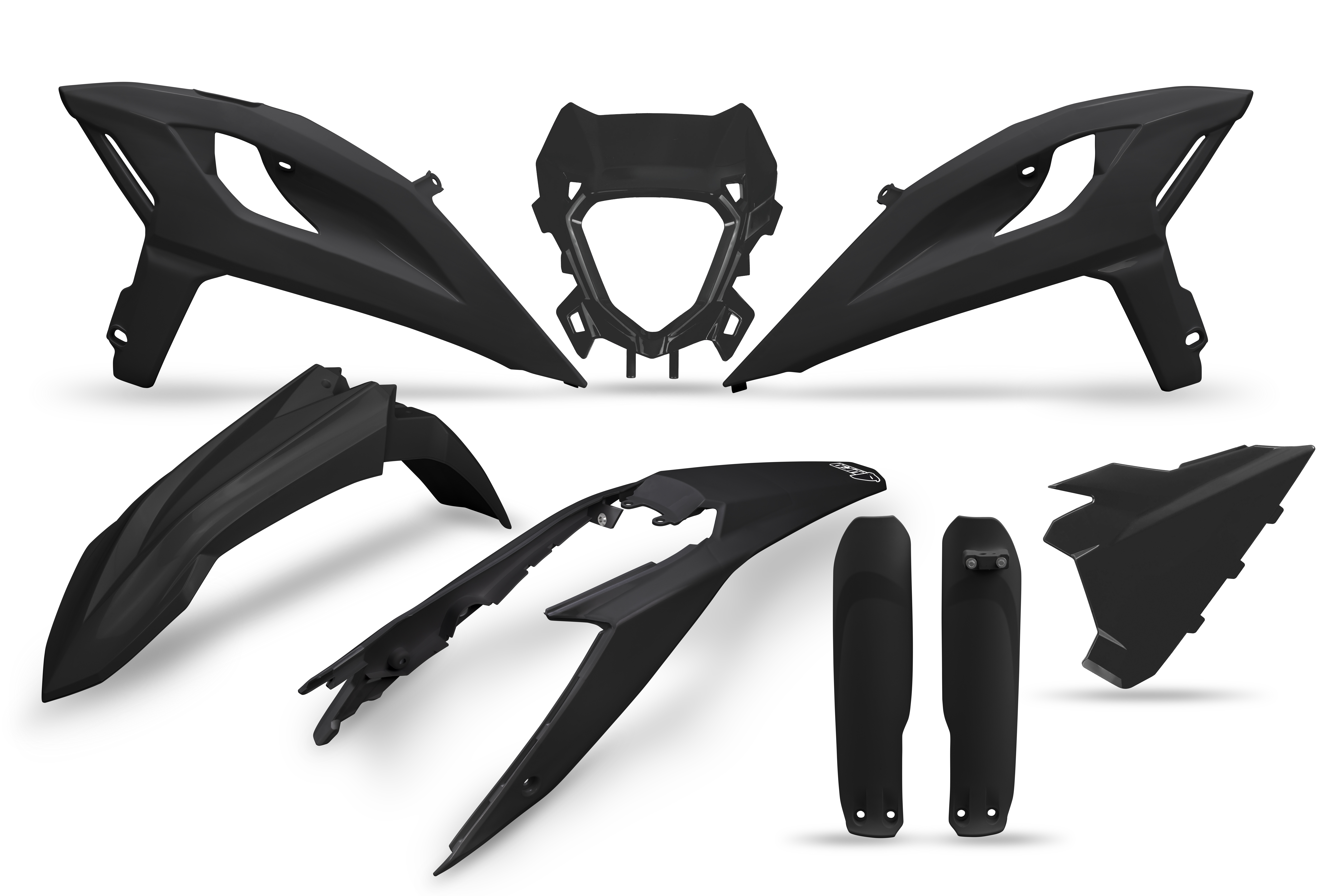 Kit déco Beta RR 450 2025 2026 Kit plastique complet avec protège-fourches — Noir