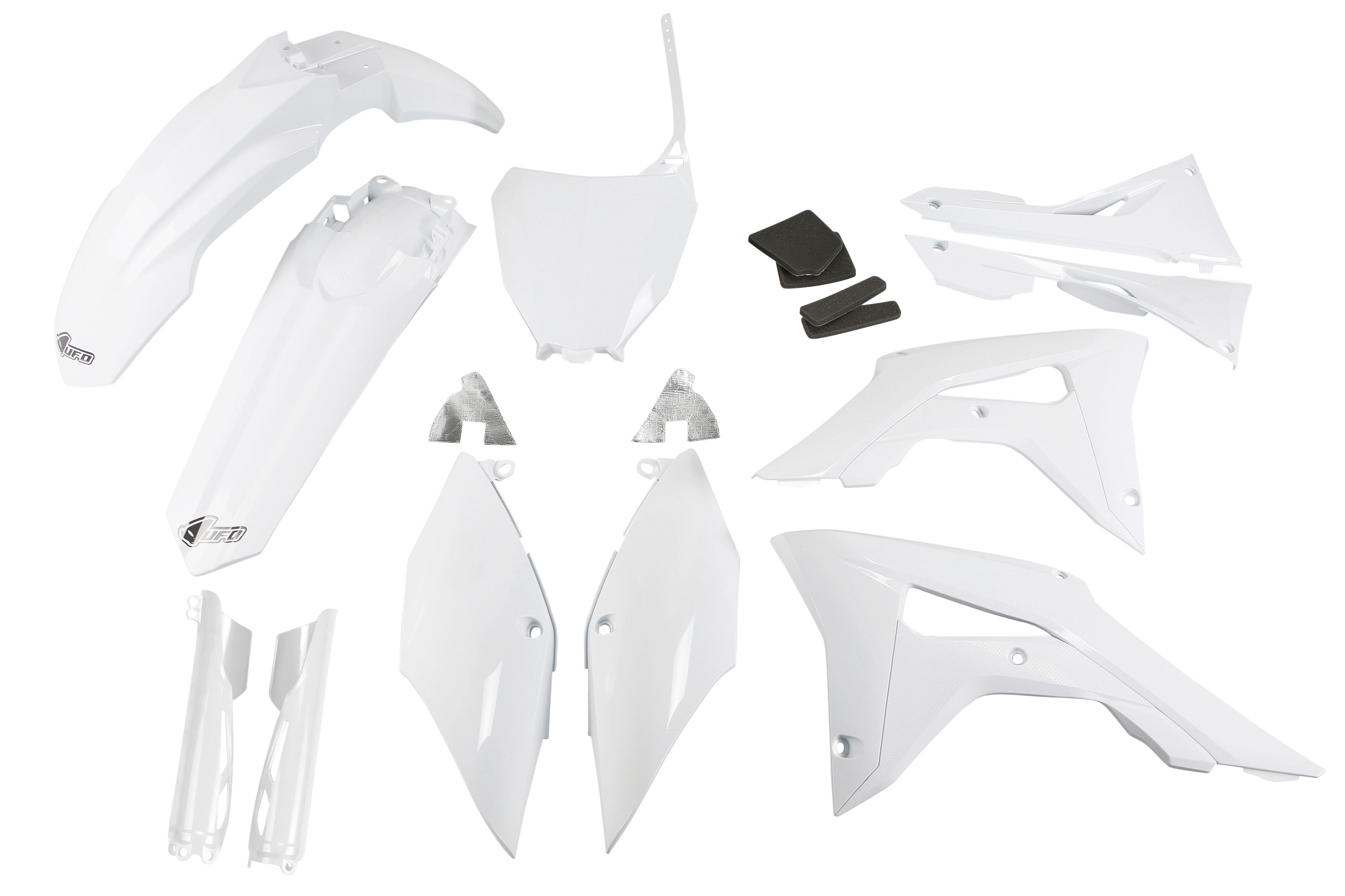 Kit déco Honda CRF 450R 2017 2020 Kit plastique complet avec protège-fourches — Blanc