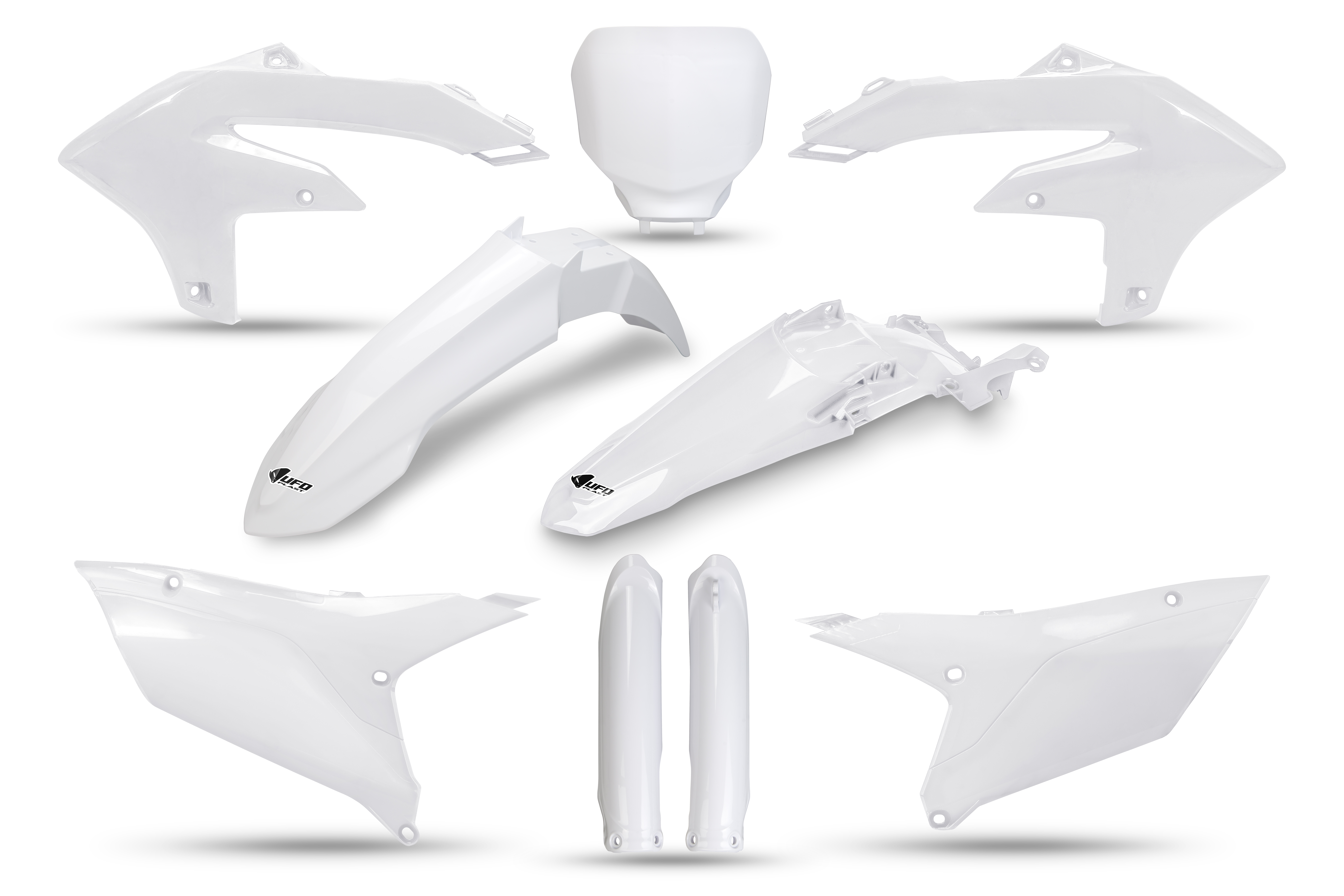 Kit déco Yamaha YZF 450 2023 2025 Kit plastique complet avec protège-fourches — Blanc