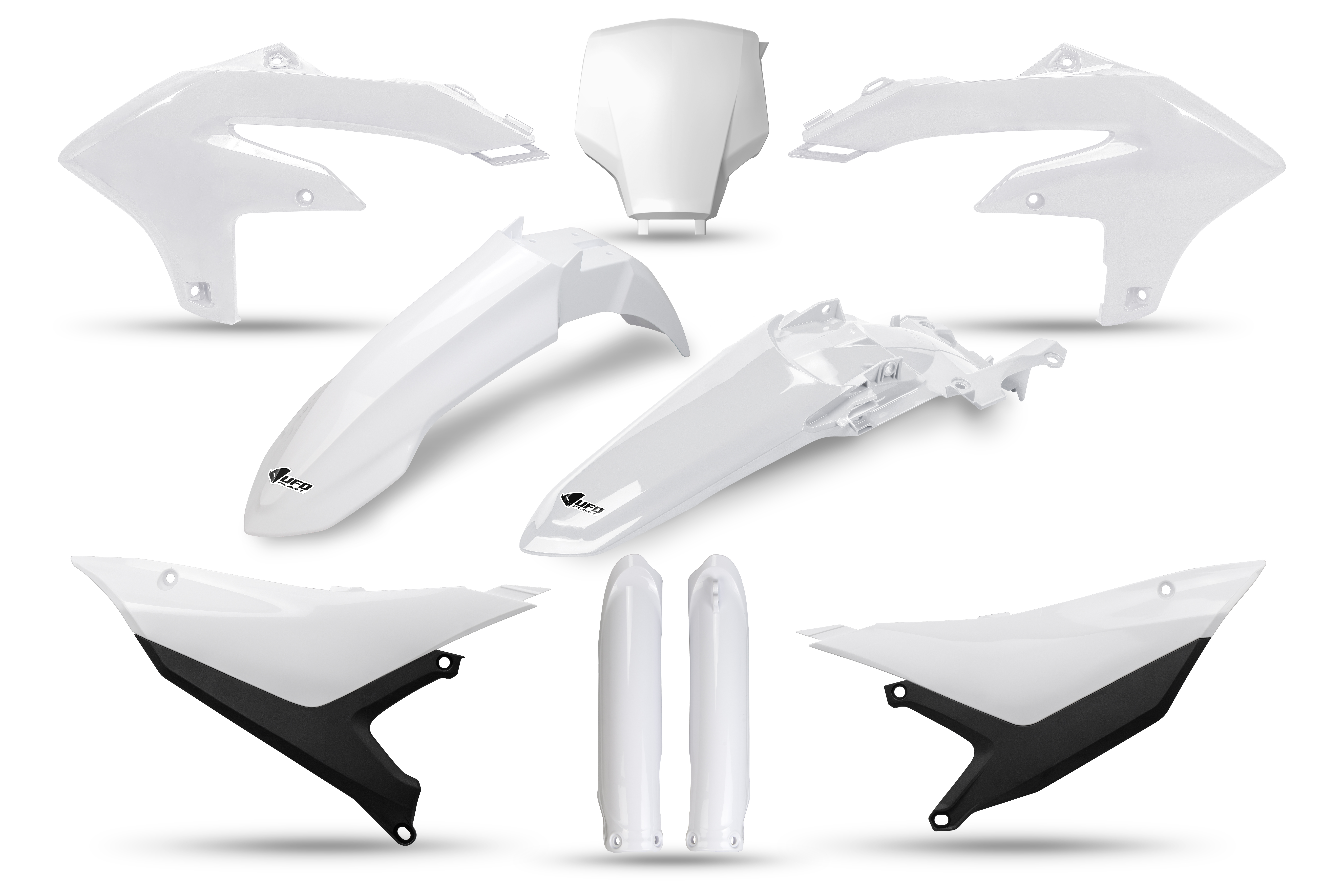 Kit déco Yamaha YZF 450 2026 2026 Kit plastique complet avec protège-fourches — Blanc