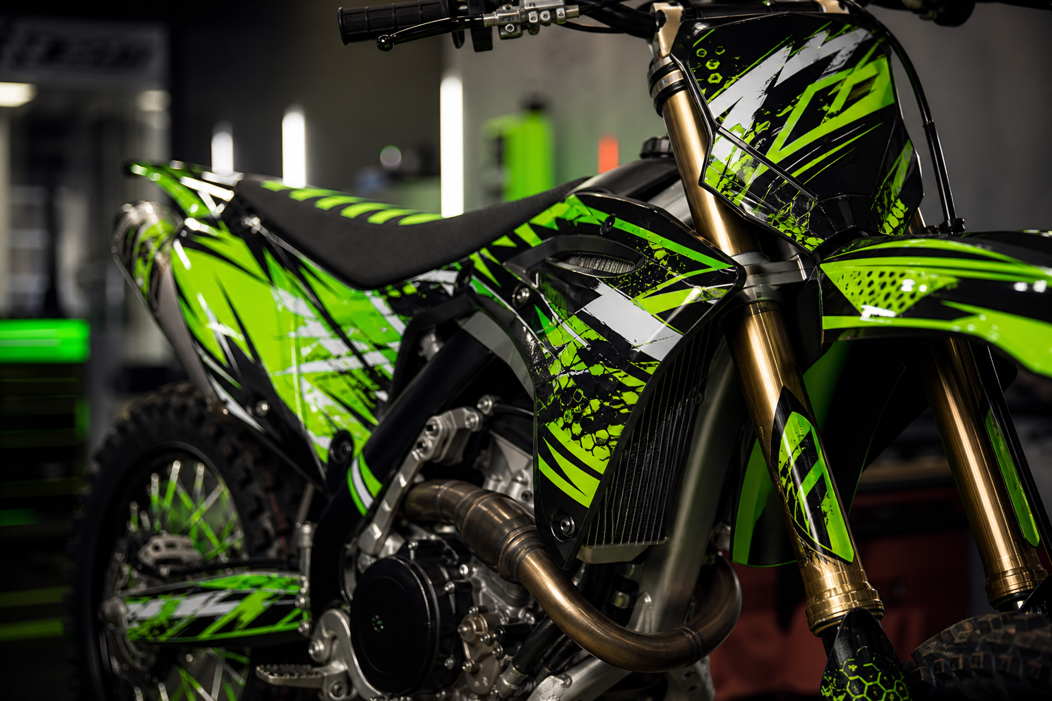 Kit déco racing GXS Racing sur moto cross