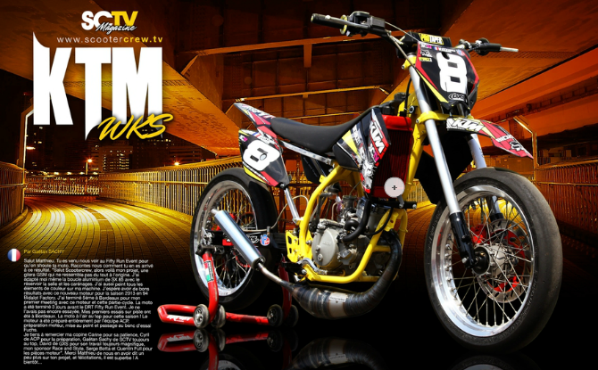 KTM WKS — kit déco GXS sur Gilera GSM préparée