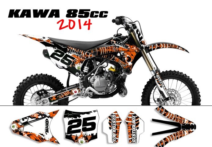 Kit déco Kawasaki 85 KX 2014-2021 SURRENDER