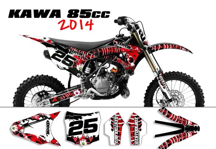 Kit déco Kawasaki 85 KX 2014-2021 SURRENDER