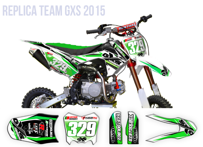 Kit déco Kit Déco Pitsterpro LXR F Replica GXS Vert