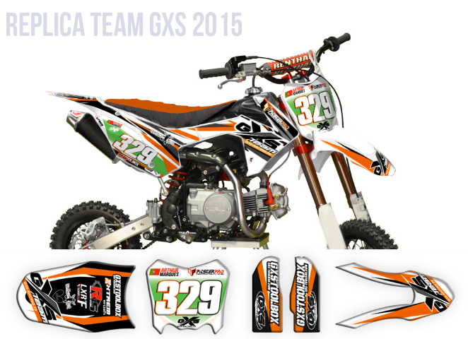 Kit déco Kit Déco Pitsterpro LXR F Replica GXS Orange
