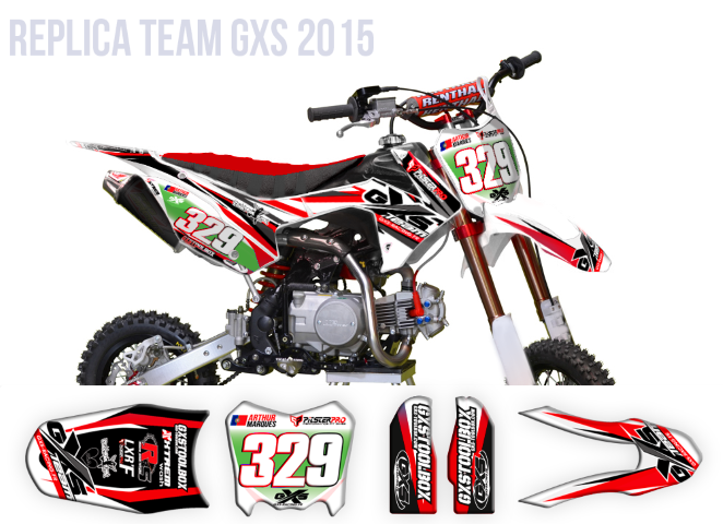 Kit déco Kit Déco Pitsterpro LXR F Replica GXS Rouge