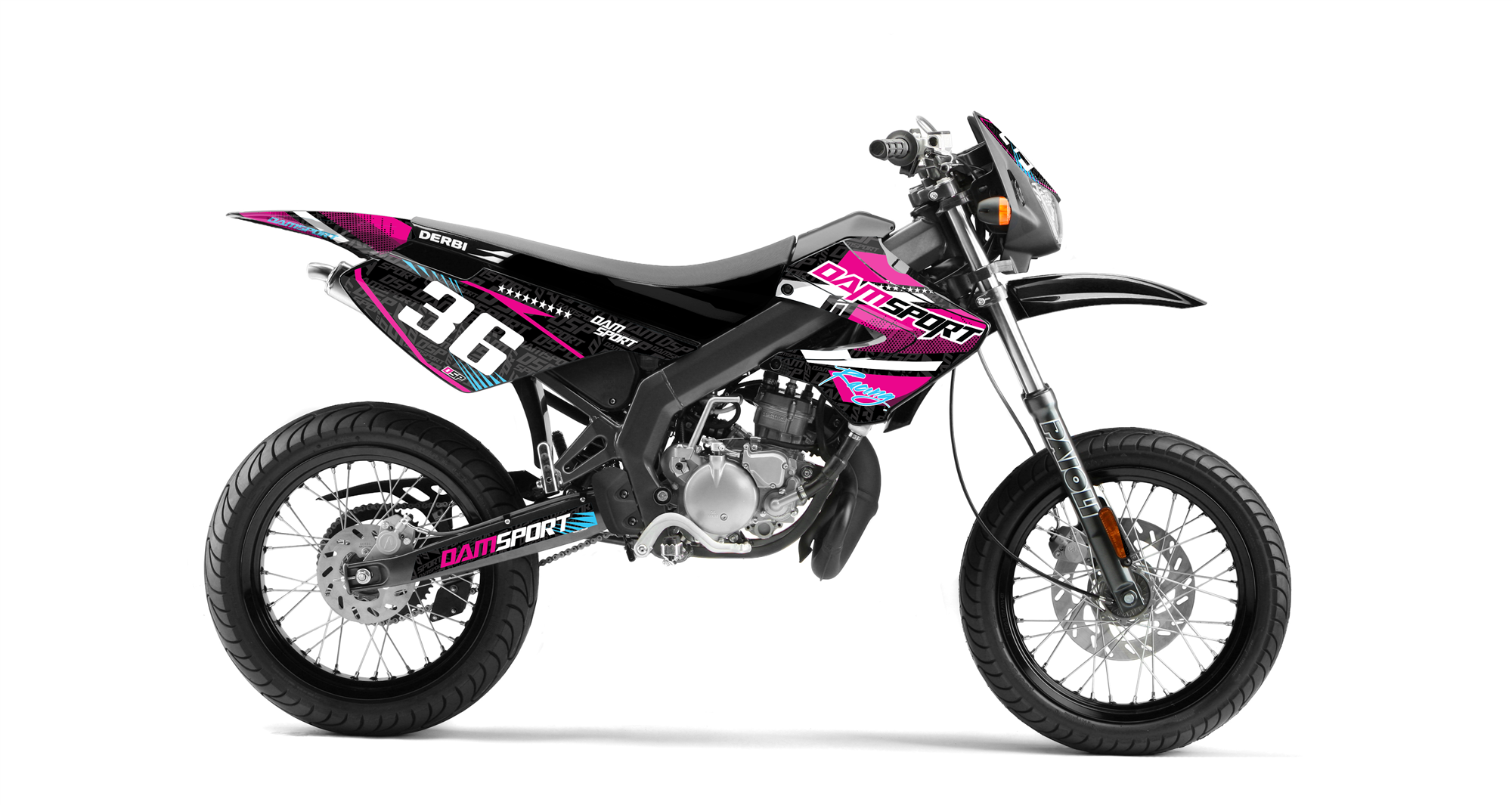 Kit déco Dam-Sport Racing DERBI X-trem 2005-2009