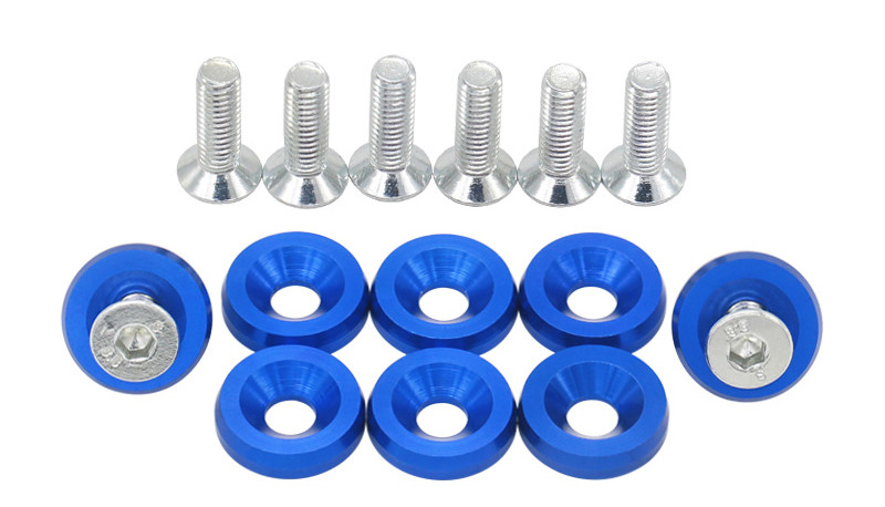 Kit déco Rondelles aluminium anodisées X8 — Cyan
