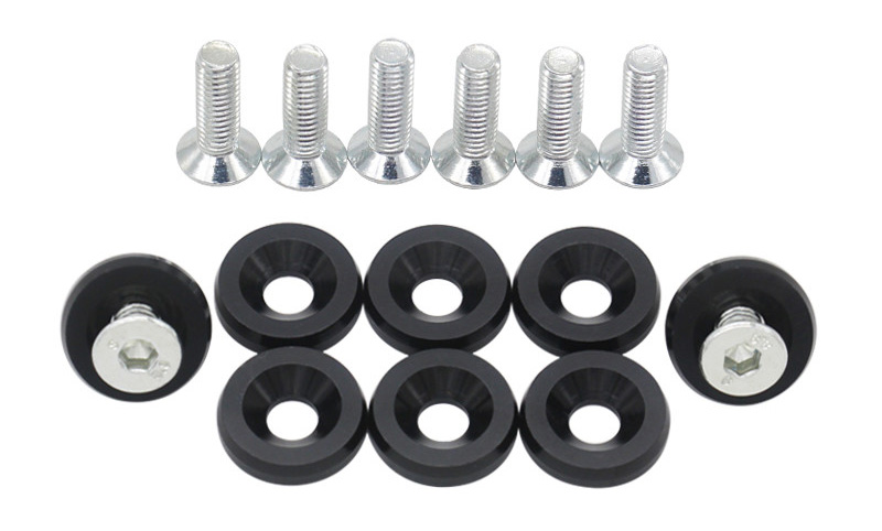 Kit déco Rondelles aluminium anodisées X8 — Noir