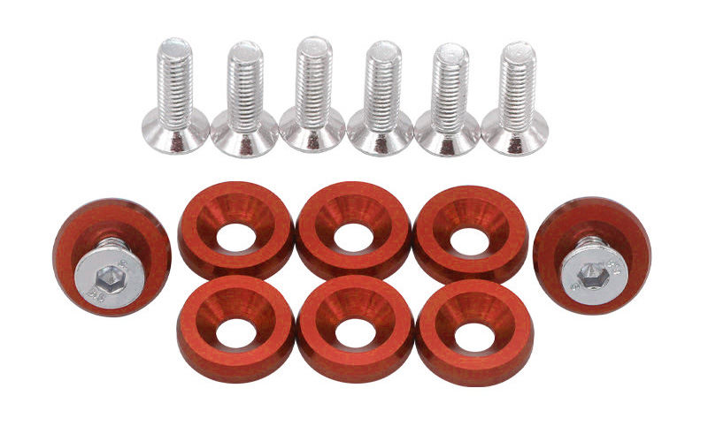 Kit déco Rondelles aluminium anodisées X8 — Orange