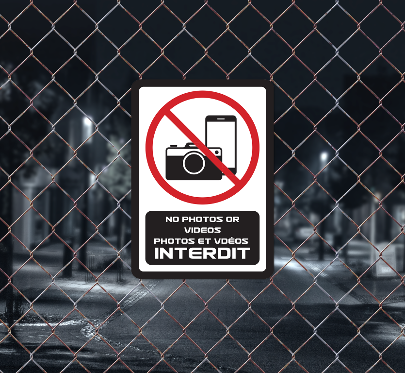 Kit déco Autocollant Photos et vidéos interdit