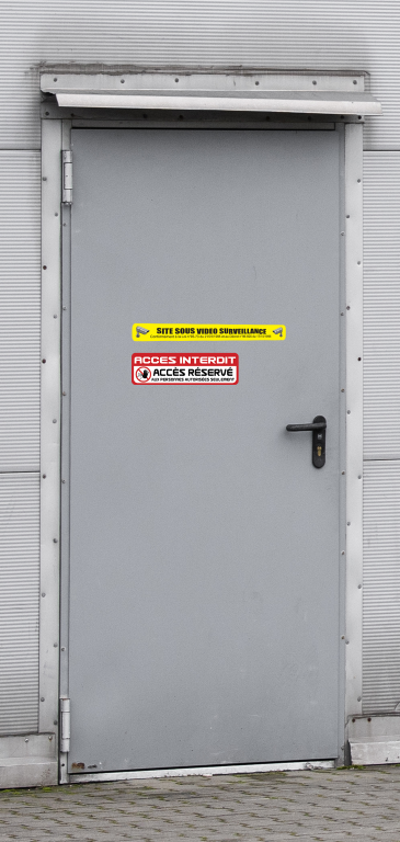 Kit déco Autocollant BANDE SITE SOUS VIDEO SURVEILLANCE