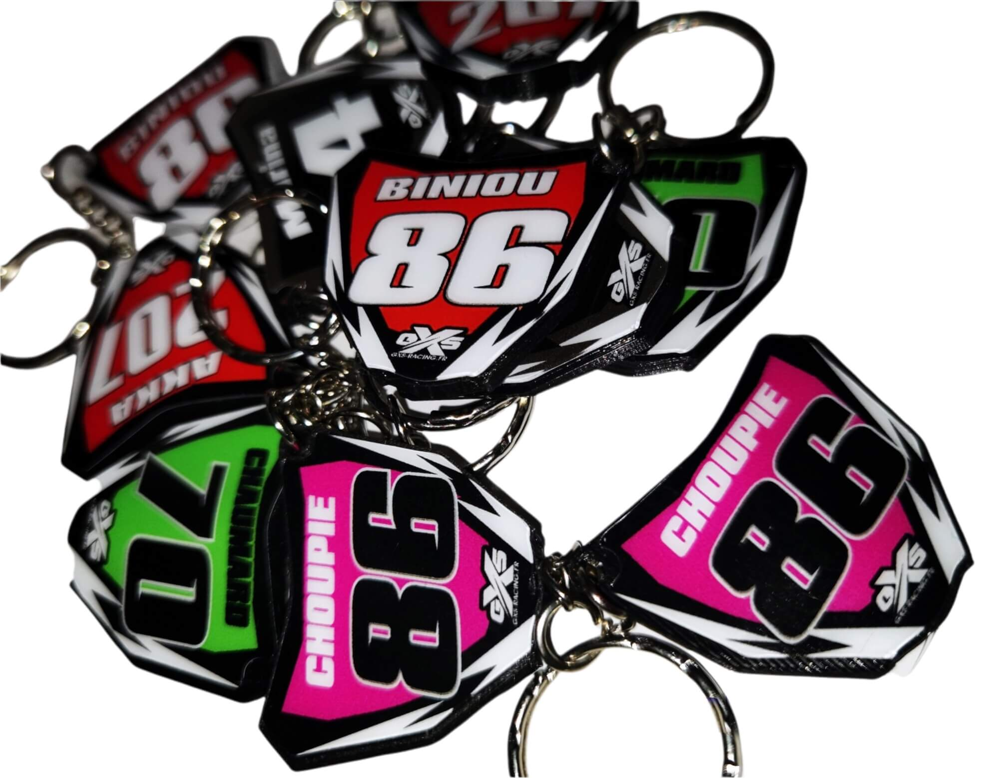 Kit déco Porte Clés plaque avant GXS RACING