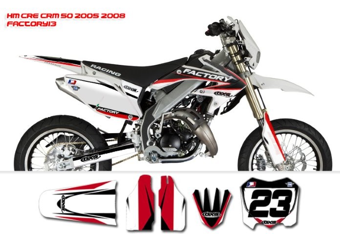 Kit Déco HM 50cc CRE-CRM Dérapage 2007-2019 FACTORY TEAM